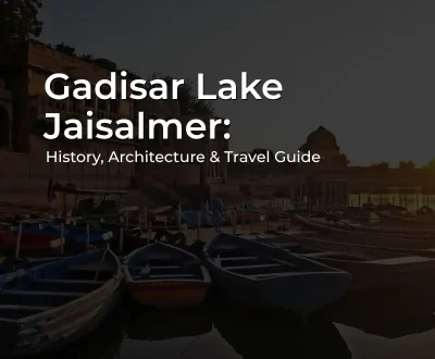 Gadisar Lake Jaisalmer with historic sandstone temples and gateway