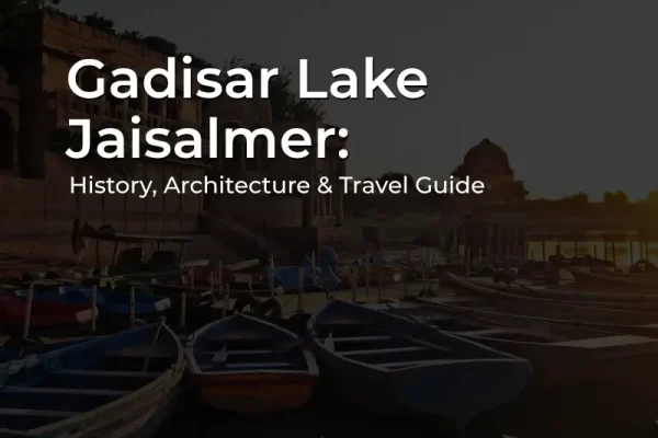 Gadisar Lake Jaisalmer with historic sandstone temples and gateway