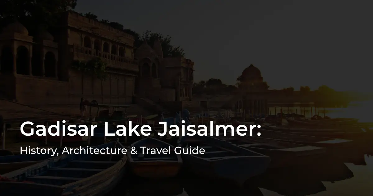 Gadisar Lake Jaisalmer with historic sandstone temples and gateway